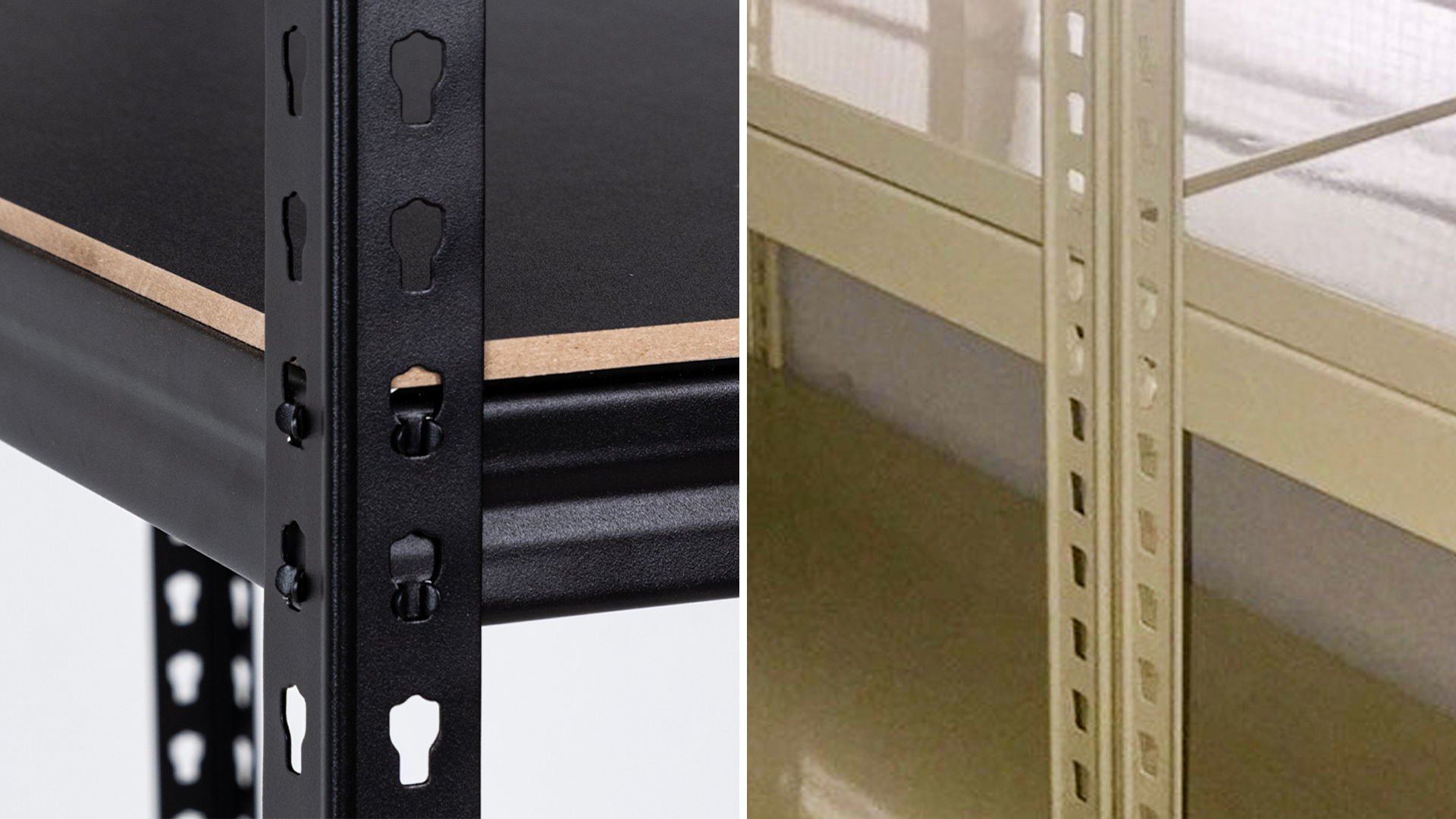 PG Boltless Rack's Butterfly Pin Profile vs. Hook Profile