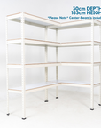 PVC Wood Deck Boltless L Rack (4-Levels)(30cm Depth)