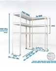 PVC Wood Deck Boltless L Rack (5-Levels)(60cm Depth)