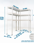 PVC Wood Deck Boltless L Rack (3-Levels)(30cm Depth)